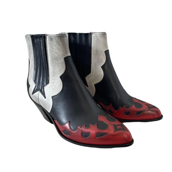 GOLDEN GOOSE Sunset Flowers Boots! Manufactured distressed style - Picture 1 of 11